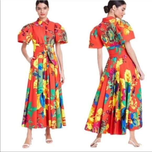 Christopher John Rogers x TargetFloral Puff Sleeve Maxi Dress NWT